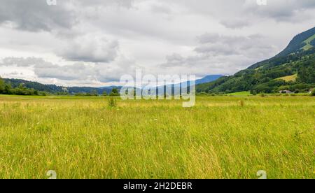 Idyllische Landschaft rund um Immenstadt, einer Stadt im Oberallgäu in Bayern, Deutschland Stockfoto