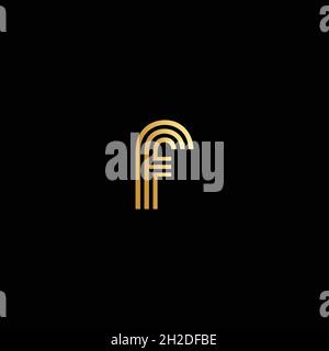 Design-Vorlage für das Symbol für das Buchstabe F-Logo. Technologie Abstrakter Vektor-Logotyp Stock Vektor