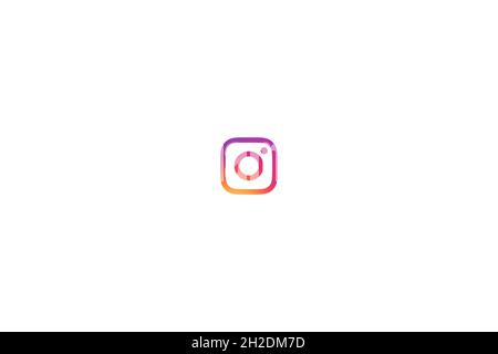 California, Usa. 08. Aug 2021: Instagram App Logo oder Icon Hintergrund. Instagram ist ein Foto, das soziale Medien teilt Stockfoto