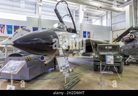 Grumman Aerospace F-14 Tomcat Kampfjet-Ausstellung im Battleship Memorial Park in Mobile, Alabama Stockfoto