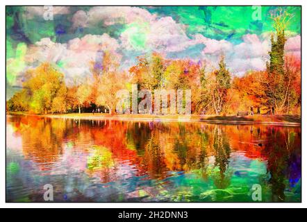 Verulanium Park in St Albans, Großbritannien. Stockfoto