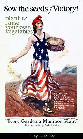 Sow the Seeds of Victory Poster von James Montgomery Flagg, 1918 Stockfoto