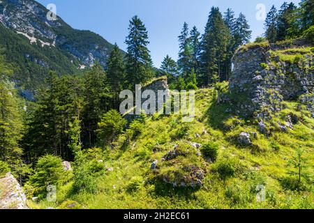 Scharnitz: Porta Claudia Befestigung am Scharnitzpass in der Olympiaregion Seefeld, Tirol, Tirol, Österreich Stockfoto