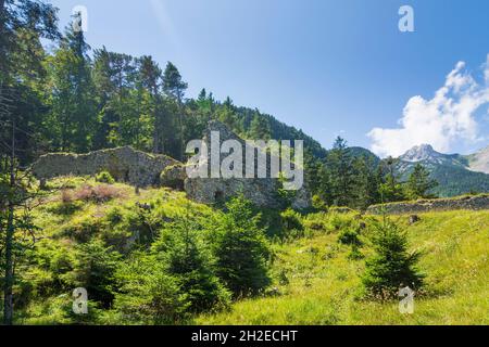 Scharnitz: Porta Claudia Befestigung am Scharnitzpass in der Olympiaregion Seefeld, Tirol, Tirol, Österreich Stockfoto