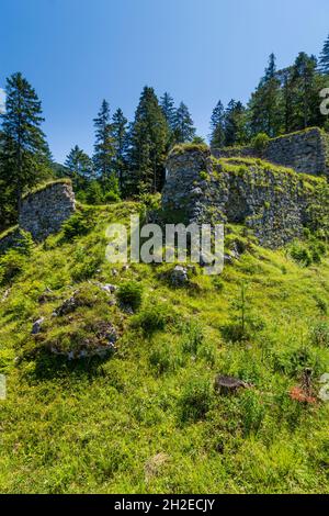 Scharnitz: Porta Claudia Befestigung am Scharnitzpass in der Olympiaregion Seefeld, Tirol, Tirol, Österreich Stockfoto