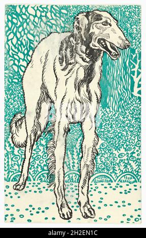 Moriz Jung Artwork - Greyhound - Wiener Werkstätte Stockfoto