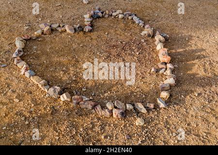 Großes Herz aus Steinen Stockfoto