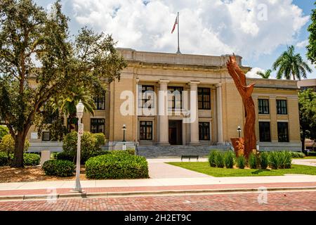 Old Lee County Courthouse, Main Street, Fort Myers, Florida Stockfoto