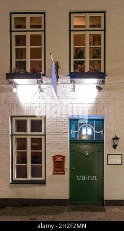Altes Stadthaus in Oldenburg Stockfoto