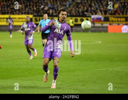 Arnhem, Niederlande, 21. Oktober 2021, DELE Alli von Tottenham während der UEFA Conference League, Gruppe G Fußballspiel zwischen Vitesse Arnhem und Tottenham Hotspur am 21. Oktober 2021 im GelreDome Stadion in Arnhem, Niederlande - Foto Jean Catuffe / DPPI Stockfoto