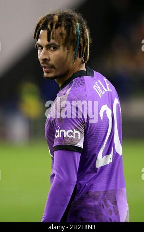 Arnhem, Niederlande, 21. Oktober 2021, DELE Alli von Tottenham während der UEFA Conference League, Gruppe G Fußballspiel zwischen Vitesse Arnhem und Tottenham Hotspur am 21. Oktober 2021 im GelreDome Stadion in Arnhem, Niederlande - Foto Jean Catuffe / DPPI Stockfoto