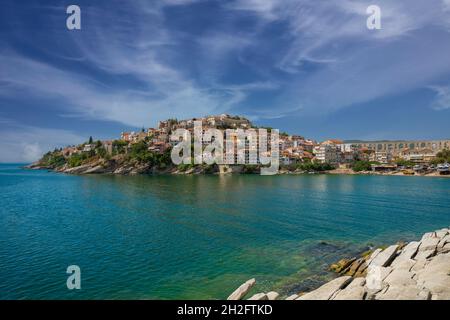 Kavala Stadt, eine der schönsten Städte und Reiseziele in Griechenland, Stockfoto