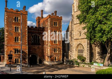 Lambeth Palace (Offizielle Londoner Residenz des Erzbischofs von Canterbury) London, Großbritannien. Stockfoto