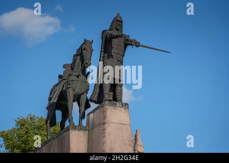Denkmal des Großherzogs Gediminas - Vilnius, Litauen Stockfoto