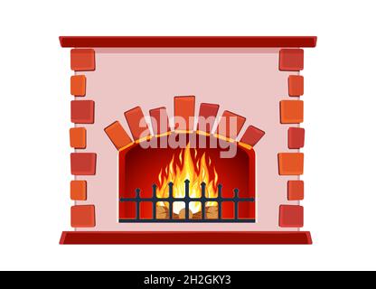 Lagerfeuer im Winter. Stock Vektor