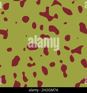 Nahtloser abstrakter Non-Print, der an ein fremdartig gefärbtes Oberflächenmuster für Tierhaut erinnert. Stockfoto