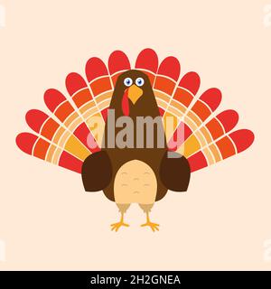 Thanksgiving türkei ohne Hut.eps Stock Vektor