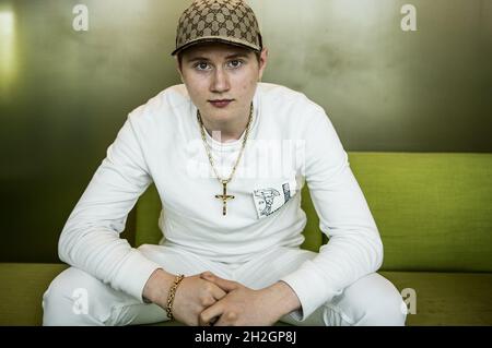 Der schwedische Rapper Einár, echter Name Einar Gronberg, wurde am Donnerstagabend des 21. Oktober 2021 in Stockholm erschossen. Bildunterschrift: Der 16-jährige Einár hat sein erstes Album „Forsta klass“ am 11. Juli 2019 veröffentlicht. Foto: Carolina Byrmo / Aftonbladet / TT Code 2512 Stockfoto