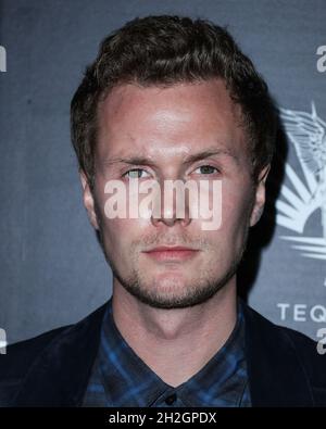 LOS ANGELES, KALIFORNIEN, USA - 21. OKTOBER: Barron Hilton II kommt bei Brian Bowen Smiths Drivebys Book Launch und Gallery Viewing an, präsentiert von Casa Del Sol Tequila, die am 21. Oktober 2021 in der 8175 Melrose Ave in Los Angeles, Kalifornien, USA, stattfand. (Foto von Xavier Collin/Image Press Agency/Sipa USA) Stockfoto