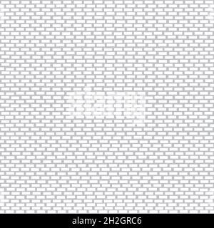 Nahtloses weißes Ziegelsteinmuster für den Hintergrund. Weißer Grunge-Backsteinwand im Innenbereich. Stock Vektor