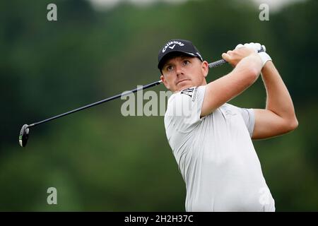 Aktenfoto vom 24-07-2021 von Matt Wallace aus England. Der Engländer Matt Wallace hat ein brillantes Finish erreicht, um weiterhin fest um seinen ersten PGA Tour-Titel in der ZOZO Championship zu kämpfen. Ausgabedatum: Freitag, 22. Oktober 2021. Stockfoto