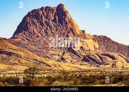 Der antike Granit der Spitzkoppe Namibia Afrika Stockfoto