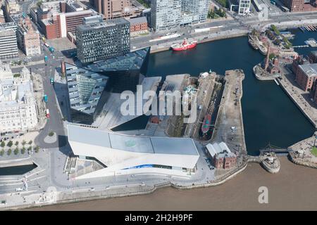 Canning Dock und das Museum of Liverpool, Liverpool, 2015. Stockfoto