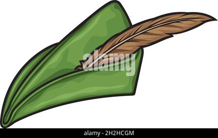 Robin Hood Hut Vektor-Illustration Stock Vektor