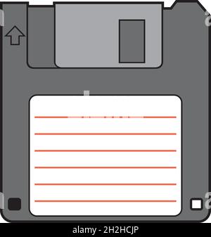 Vektor-Illustration für magnetische Diskette Stock Vektor