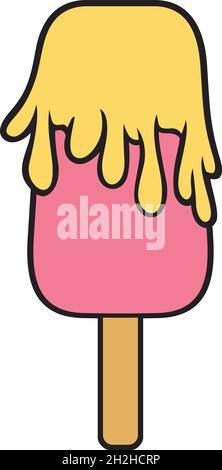 Eiscreme-Farbvektor-Illustration Stock Vektor