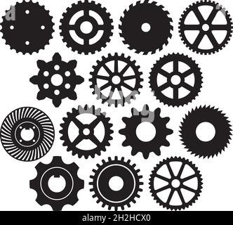Maschinengetriebe sammeln (Zahnrad) Stock Vektor