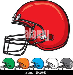 American Football Helmkollektion Vektorgrafik Stock Vektor