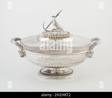 Suppenschüssel mit Deckel vom Hood Service, England, 1806/07. Stockfoto