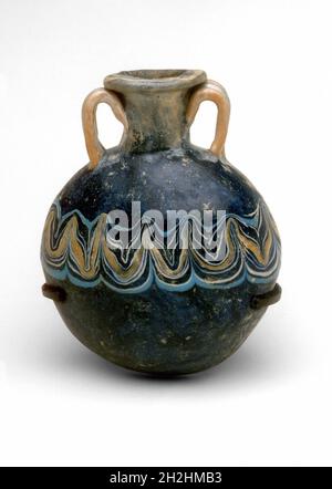 Flasche, Ägypten, Neues Königreich, späte Dynastie 18 oder 19, (ca. 1505-1202 v. Chr.). Stockfoto