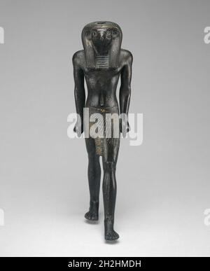 Statuette der Re-Horakhty, Ägypten, Dritte Zwischenperiode-Spätperiode, Dynastie 21-26 (ca.&#xa0;1069-525 v. Chr.). Stockfoto