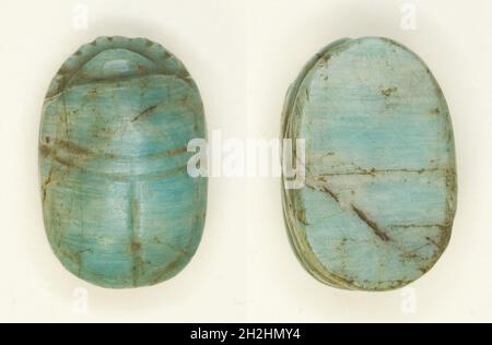 Scarab: Unbeschriftet, Ägypten, Reich der Mitte (?), Dynastien 11-12 (ca. 2055-1773 v. Chr.). Stockfoto