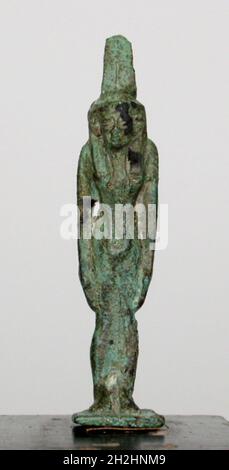 Statuette der Göttin Nephthys, Ägypten, Dritte Zwischenperiode-Spätperiode, Dynastie 21-31 (ca. 1069-332 v. Chr.). Stockfoto