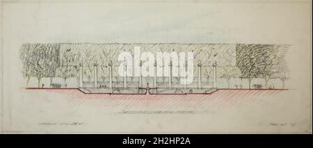 Potomac Round Point, Washington D.C., Abschnitt Skizze, 1909. Stockfoto