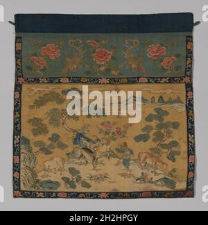 Tabelle frontal, China, Qing-Dynastie (1644-1911), 1775-1825. Stockfoto