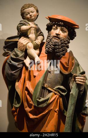 Schweiz, Freiburg, Kunst- und Geschichtsmuseum, Saint Christophe, Statue, Stockfoto