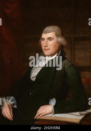 John Nicholson, 1790. Der in Großbritannien geborene amerikanische Finanzierer, Geschäftsmann, Generalunternehmer von Pennsylvania, antiföderalistischer Pamphleteer, Landspekulant und Verleger. Stockfoto