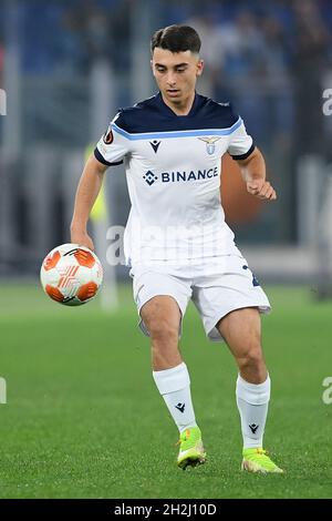 Rom, Italien. Oktober 2021. Raul Moro von SS Lazio während des UEFA Europa League Group E-Spiels zwischen Lazio und Olympique de Marseille im Stadio Olimpico, Rom, Italien am 21. Oktober 2021. Kredit: Giuseppe Maffia/Alamy Live Nachrichten Stockfoto