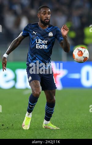 Rom, Italien. Oktober 2021. Gerson von Olympique de Marseille während des UEFA Europa League Group E-Spiels zwischen Latium und Olympique de Marseille im Stadio Olimpico, Rom, Italien am 21. Oktober 2021. Kredit: Giuseppe Maffia/Alamy Live Nachrichten Stockfoto