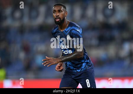 Rom, Italien. Oktober 2021. Gerson von Olympique de Marseille während des UEFA Europa League Group E-Spiels zwischen Latium und Olympique de Marseille im Stadio Olimpico, Rom, Italien am 21. Oktober 2021. Kredit: Giuseppe Maffia/Alamy Live Nachrichten Stockfoto