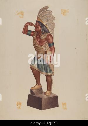 Cigar Store Indian, 1935/1942. Stockfoto
