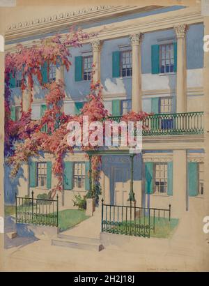 Balkon Aus Gusseisen, Garten, 1935/1942. Stockfoto