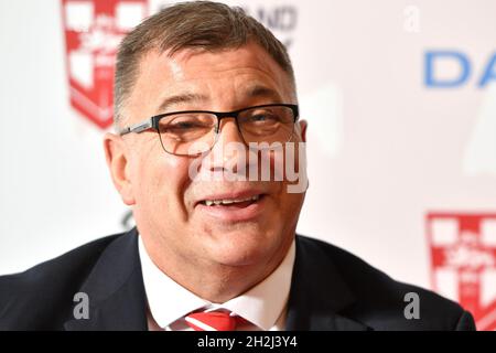 Aktenfoto vom 03-02-2020 des englischen Cheftrainers Shaun Wane. Der Countdown zur WM beginnt am Samstag ernsthaft, als England-Trainer Shaun Wane sein erstes Testspiel übernimmt. Ausgabedatum: Freitag, 22. Oktober 2021. Stockfoto