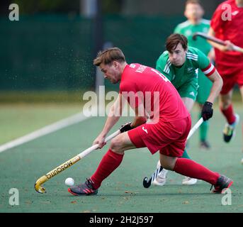 Cardiff, Wales, 21, Oktober 2021, Dimitri Kuraev (Russland) im Einsatz, während der FIH-WELTMEISTERSCHAFT 2023 - EUROPÄISCHE QUALIFIKATIONSSPIELE, Credit:, Graham Glendinning,/ Alamy Live News Stockfoto