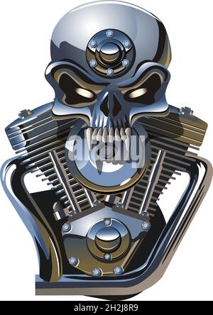 Motorhead verfügbares EPS-8-Vektorformat, das durch Gruppen und Ebenen getrennt ist, für eine einfache Bearbeitung Stock Vektor