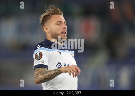Rom, Italien, 21. Oktober 2021. Ciro unbeweglich der SS Lazio während des Spiels der UEFA Europa League in Olimpico, Rom. Bildnachweis sollte lauten: Jonathan Moscrop / Sportimage Stockfoto